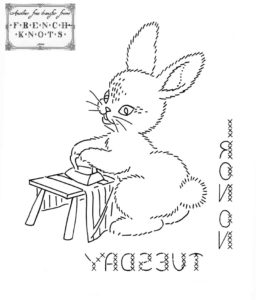 bunny embroidery pattern