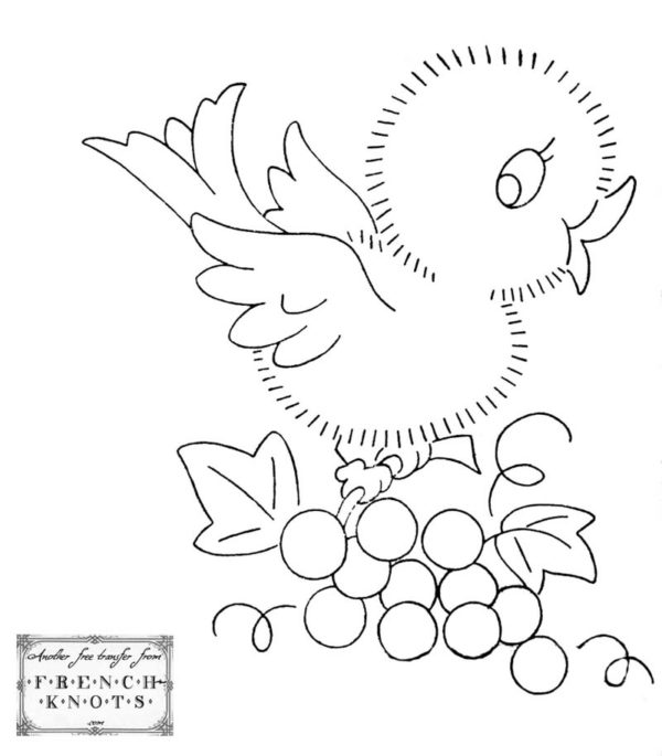 Cute Chicks DOW Embroidery Pattern Set – French Knots