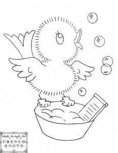 chick days of the week embroidery patterns