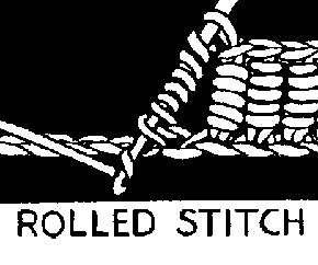 rolled crochet stitch