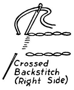 crossed backstitch embroidery