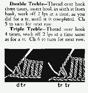double and triple treble crochet