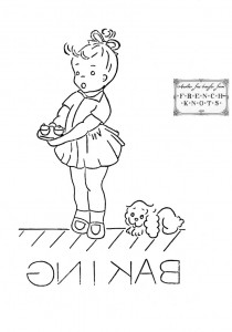 little girl days of the week embroidery patterns