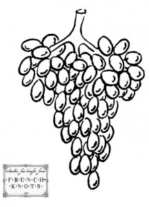 grapes embroidery pattern