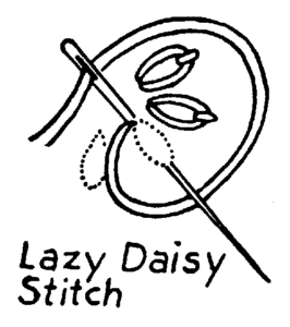 lazy daisy stitch – French Knots