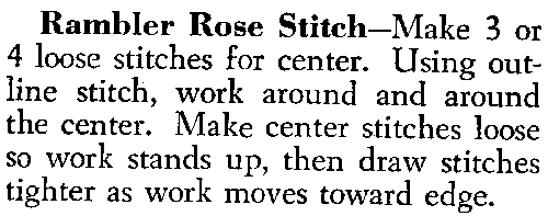 rambler rose stitch