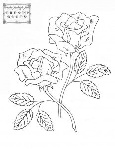 roses embroidery pattern