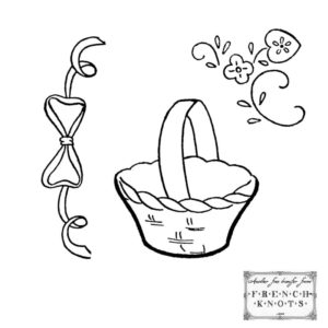 basket bows embroidery patterns