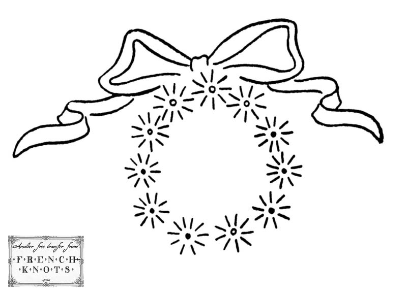 wreath embroidery pattern