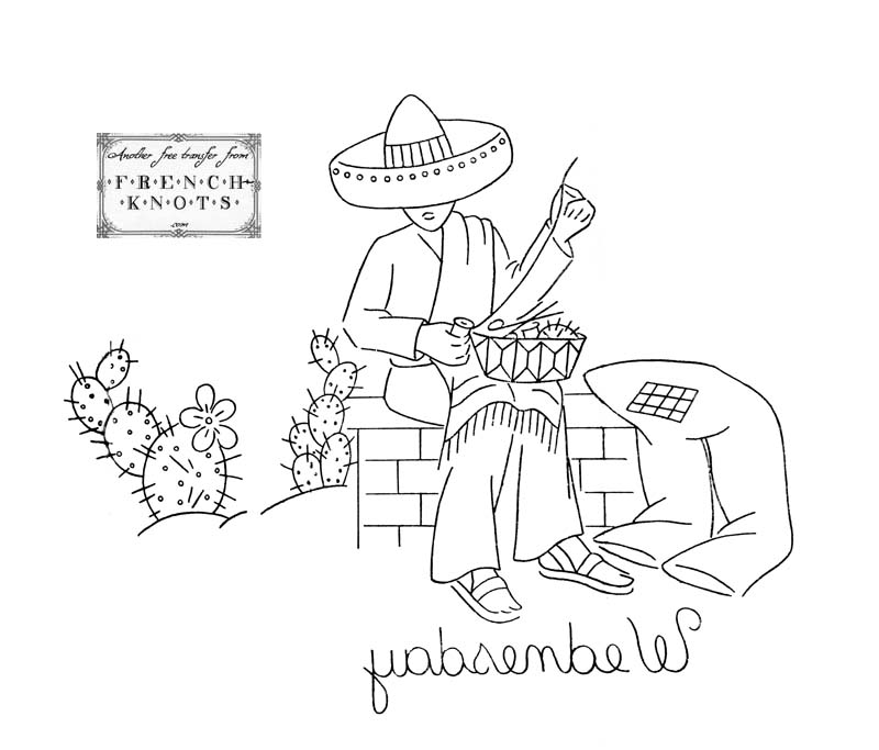 mexican embroidery transfer