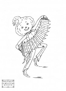 squash accordian player embroidery pattern