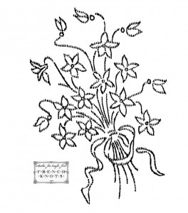 flower bouquet embroidery pattern