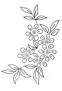 flower sprig embroidery pattern