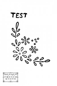 daisy embroidery transfer pattern