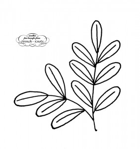 leaves embroidery pattern