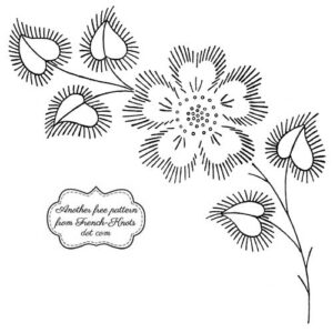 Random Flowers Embroidery Patterns | French Knots