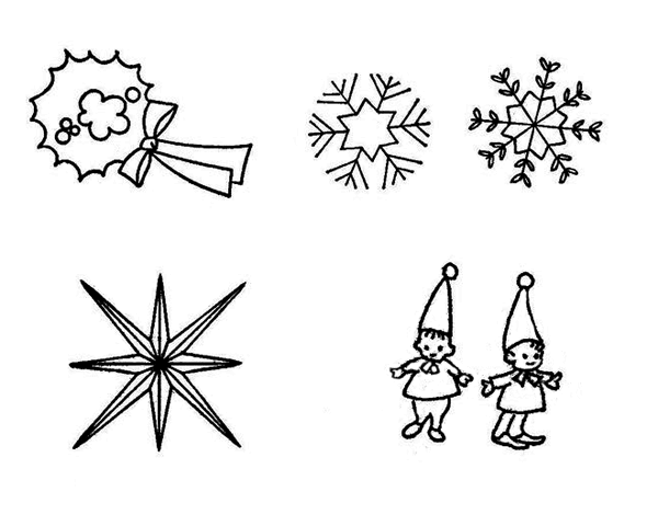 snowflakes and elves embroidery patterns