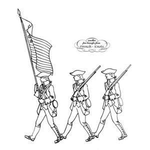 colonial soldiers embroidery pattern