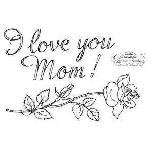 Mother's Day Love embroidery pattern