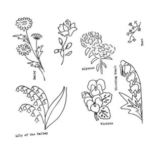 various flowers embroidery patterns