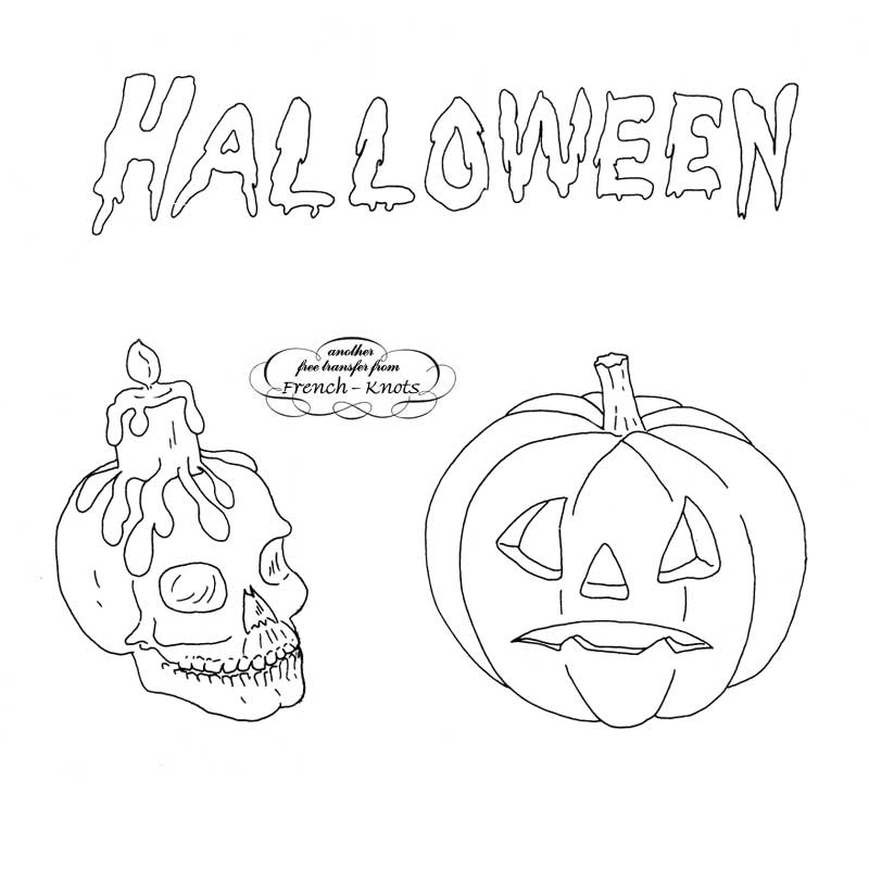 halloween embroidery pattern
