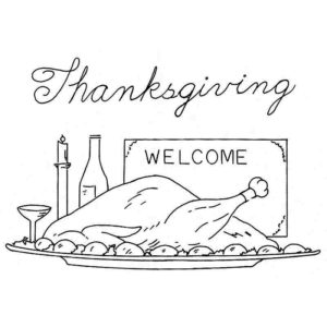 Thanksgiving turkey embroidery pattern