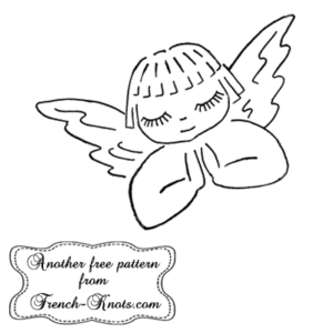 girl angel embroidery pattern