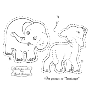 baby animals applique embroidery pattern