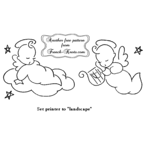 baby angels embroidery pattern