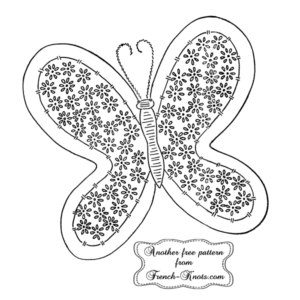 butterfly potholder embroidery pattern