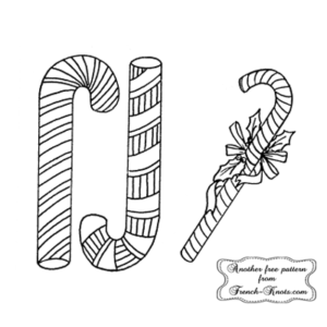 candycanes embroidery pattern