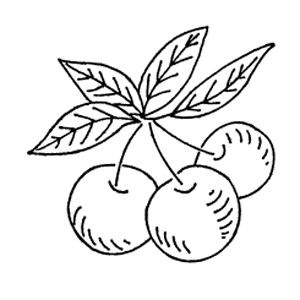 cherries embroidery pattern
