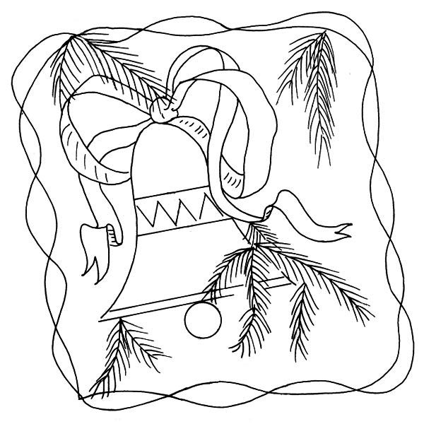 christmas bell embroidery pattern