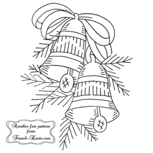 christmas bells embroidery pattern