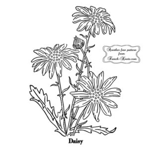 daisy flower embroidery pattern