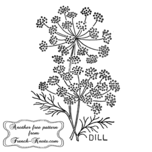 dill herb embroidery pattern