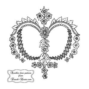double monogram frame embroidery pattern