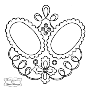 double monogram frame embroidery pattern