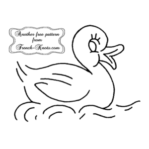 baby duck embroidery pattern