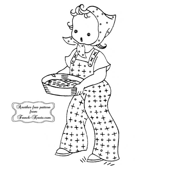 farm-girl embroidery pattern