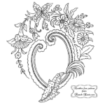 floral monogram frame