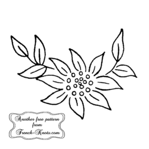 single flower motif embroidery pattern