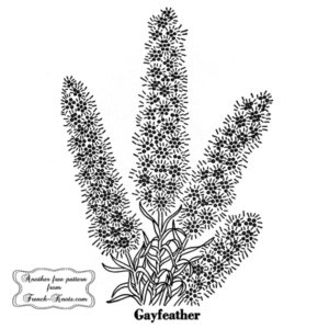 gayfeather flower embroidery pattern