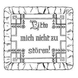 german bitte mich embroidery pattern