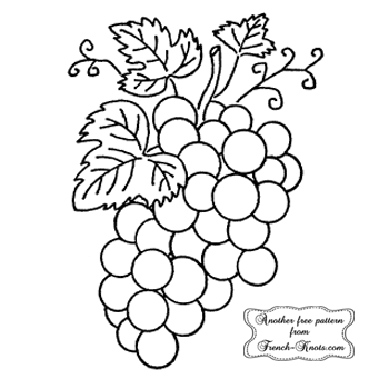 bunch of grapes embroidery pattern