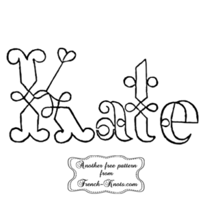 kate monogram embroidery pattern