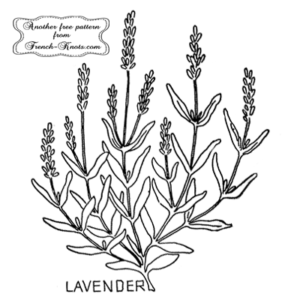 lavender herb embroidery pattern