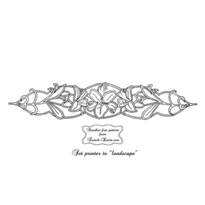 lilies border embroidery pattern