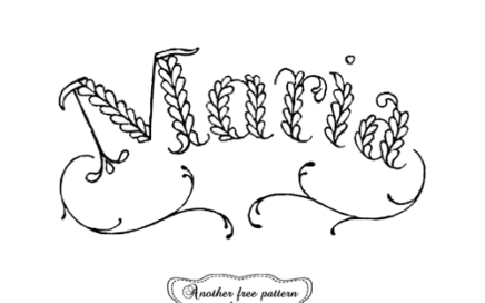 maria monogram embroidery pattern