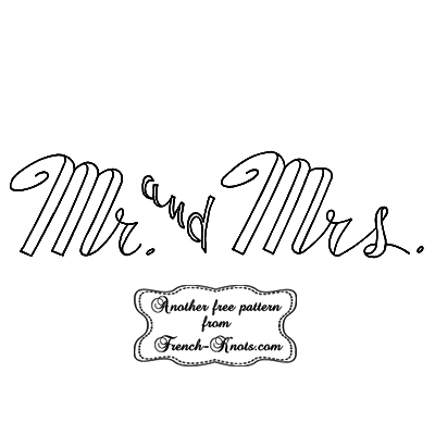 mr and mrs embroidery patterns